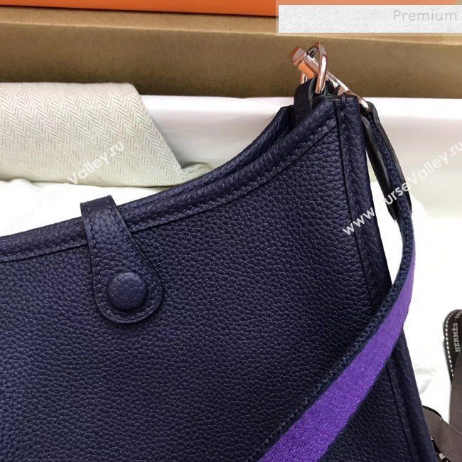 Hermes Evelyne Mini Bag in Original Togo Leather 17cm Royal Blue (XY-9120262)