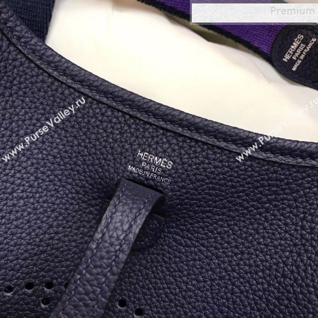 Hermes Evelyne Mini Bag in Original Togo Leather 17cm Royal Blue (XY-9120262)