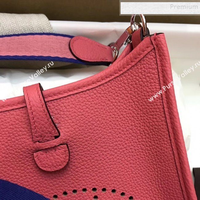 Hermes Evelyne Mini Bag in Original Togo Leather 17cm Peach Pink (XY-9120263)