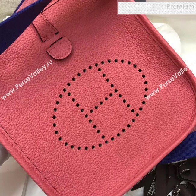 Hermes Evelyne Mini Bag in Original Togo Leather 17cm Peach Pink (XY-9120263)