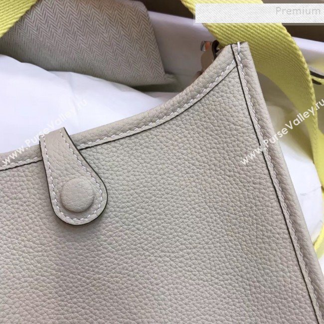 Hermes Evelyne Mini Bag in Original Togo Leather 17cm Off-white (XY-9120264 )