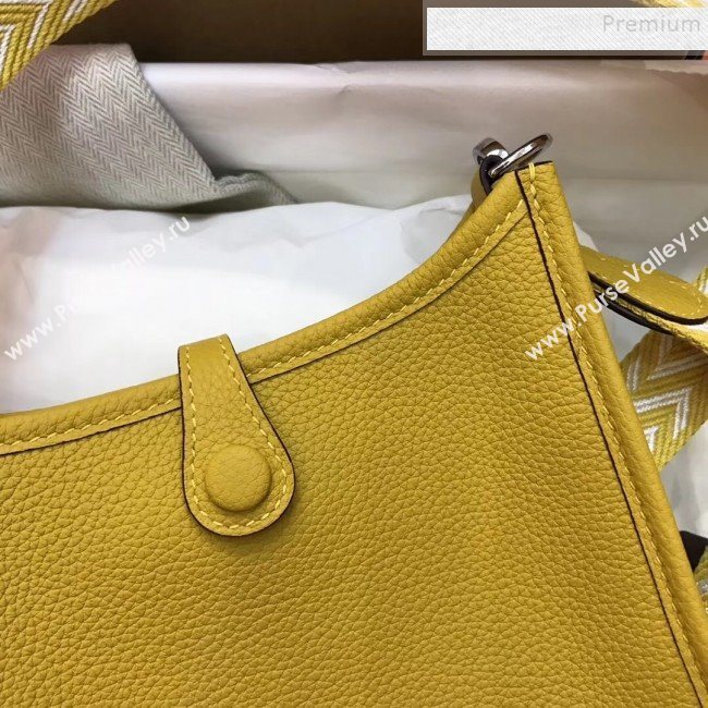 Hermes Evelyne Mini Bag in Original Togo Leather 17cm Yellow  (XY-9120265)