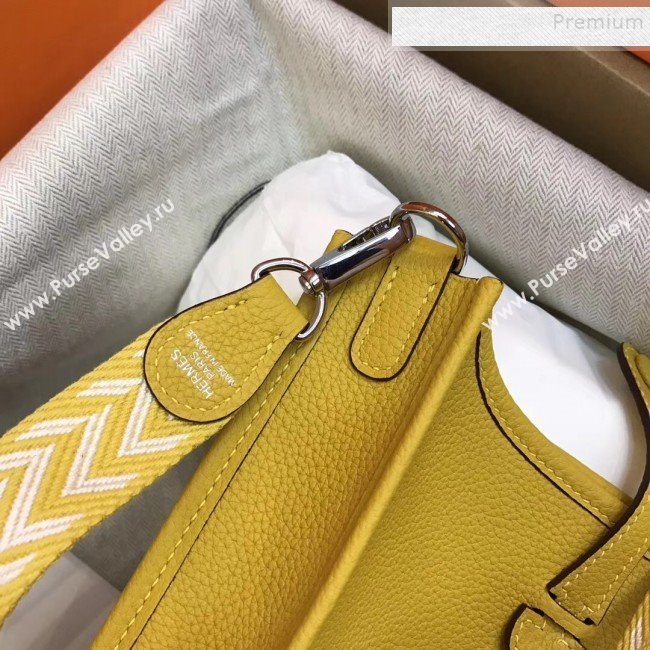 Hermes Evelyne Mini Bag in Original Togo Leather 17cm Yellow  (XY-9120265)