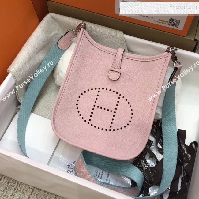 Hermes Evelyne Mini Bag in Original Togo Leather 17cm Pink  (xY-9120266)