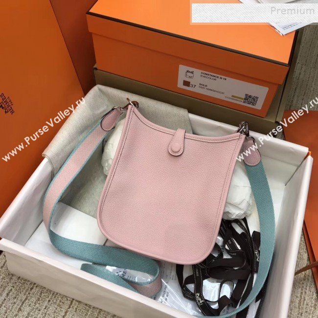 Hermes Evelyne Mini Bag in Original Togo Leather 17cm Pink  (xY-9120266)