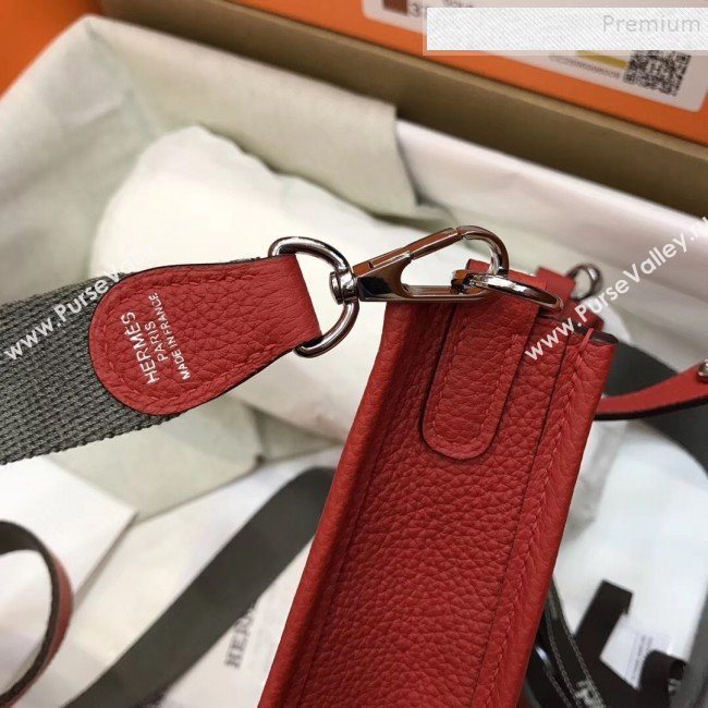 Hermes Evelyne Mini Bag in Original Togo Leather 17cm Red  (XY-9120267)