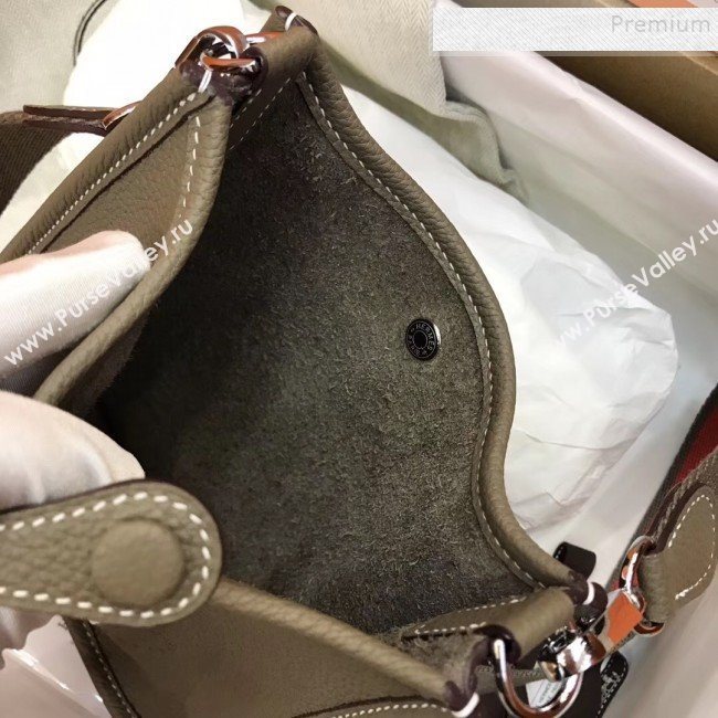 Hermes Evelyne Mini Bag in Original Togo Leather 17cm Etoupe (XY-9120268)