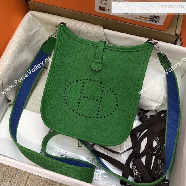 Hermes Evelyne Mini Bag in Original Togo Leather 17cm Green (XY-9120269)