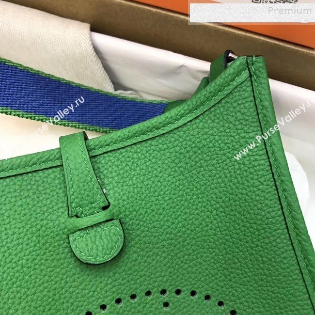 Hermes Evelyne Mini Bag in Original Togo Leather 17cm Green (XY-9120269)