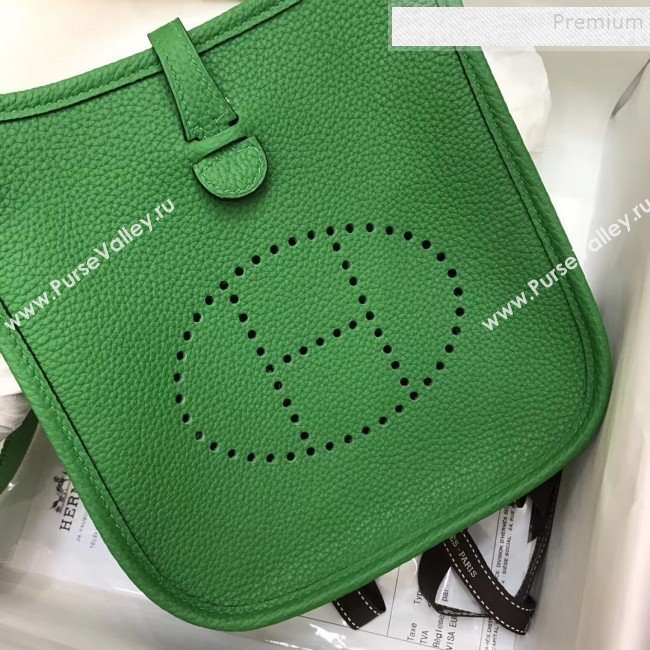 Hermes Evelyne Mini Bag in Original Togo Leather 17cm Green (XY-9120269)