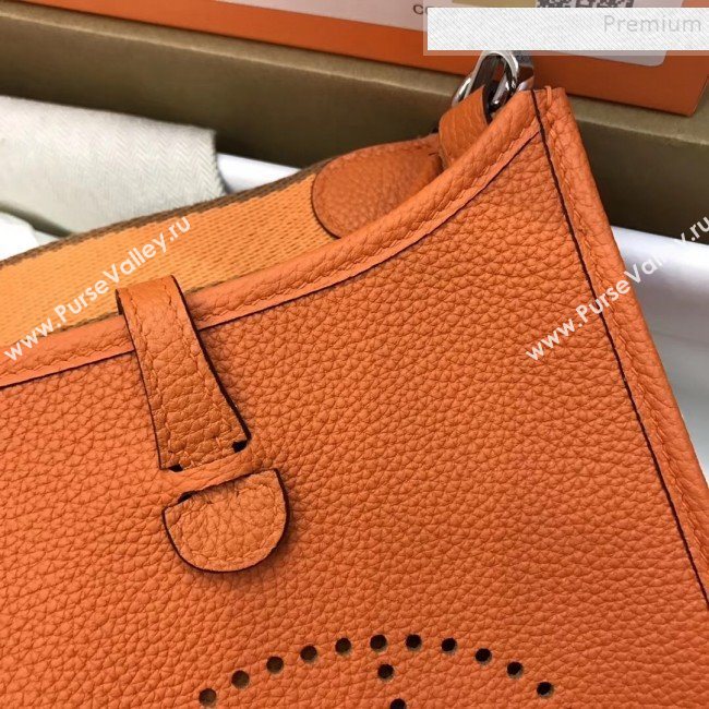 Hermes Evelyne Mini Bag in Original Togo Leather 17cm Orange (XY-9120271)