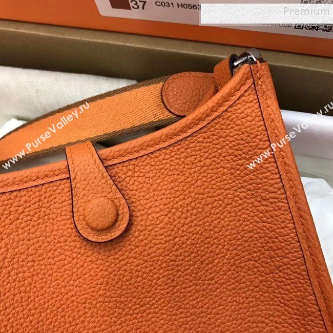 Hermes Evelyne Mini Bag in Original Togo Leather 17cm Orange (XY-9120271)