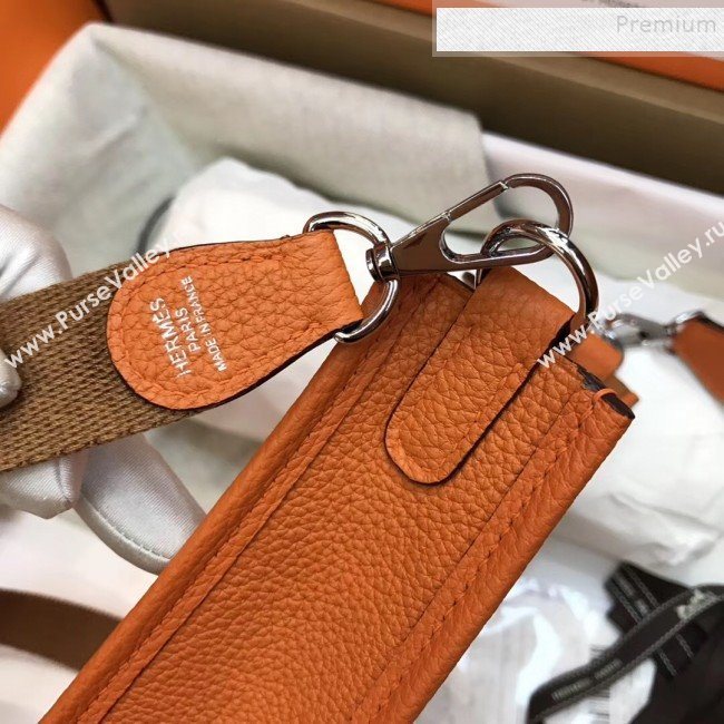 Hermes Evelyne Mini Bag in Original Togo Leather 17cm Orange (XY-9120271)