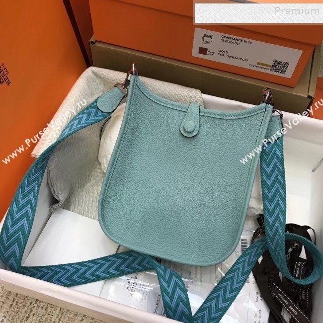 Hermes Evelyne Mini Bag in Original Togo Leather 17cm Macarons Blue (XY-9120273)