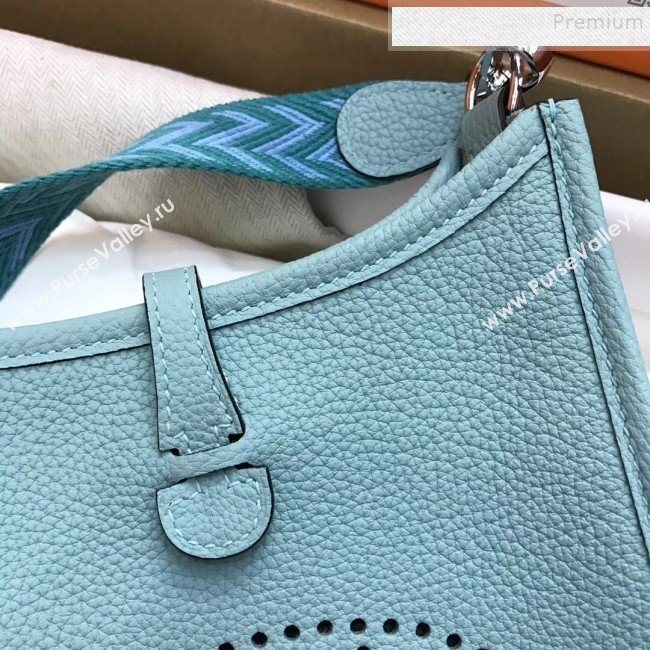 Hermes Evelyne Mini Bag in Original Togo Leather 17cm Macarons Blue (XY-9120273)