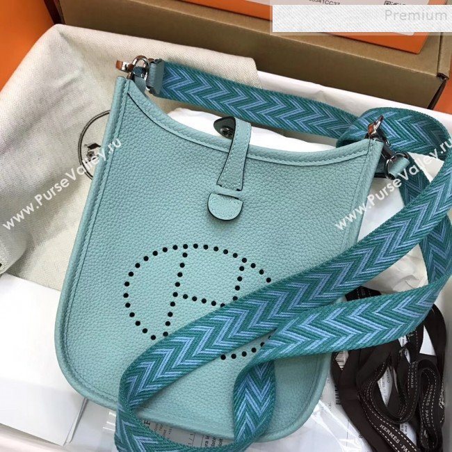 Hermes Evelyne Mini Bag in Original Togo Leather 17cm Macarons Blue (XY-9120273)