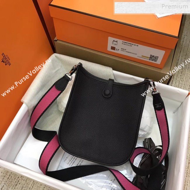 Hermes Evelyne Mini Bag in Original Togo Leather 17cm Black (XY-9120274)