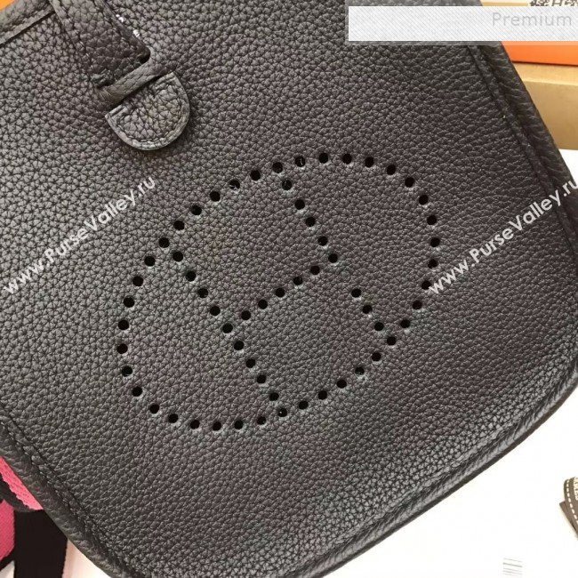 Hermes Evelyne Mini Bag in Original Togo Leather 17cm Black (XY-9120274)