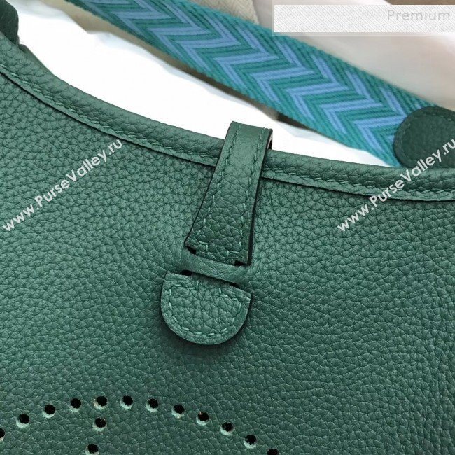 Hermes Evelyne Mini Bag in Original Togo Leather 17cm Deep Green (XY-9120275)