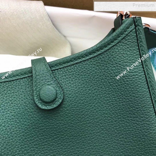 Hermes Evelyne Mini Bag in Original Togo Leather 17cm Deep Green (XY-9120275)