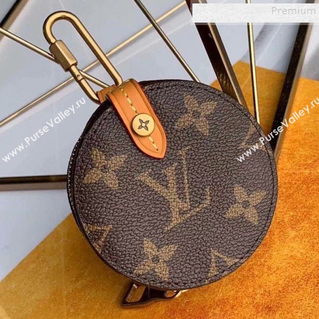 Louis Vuitton Mens Mini Round Case Monogram Canvas Coin Purse M68524 2019 (KIKI-9120409)