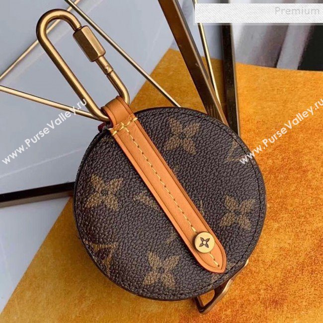 Louis Vuitton Mens Mini Round Case Monogram Canvas Coin Purse M68524 2019 (KIKI-9120409)