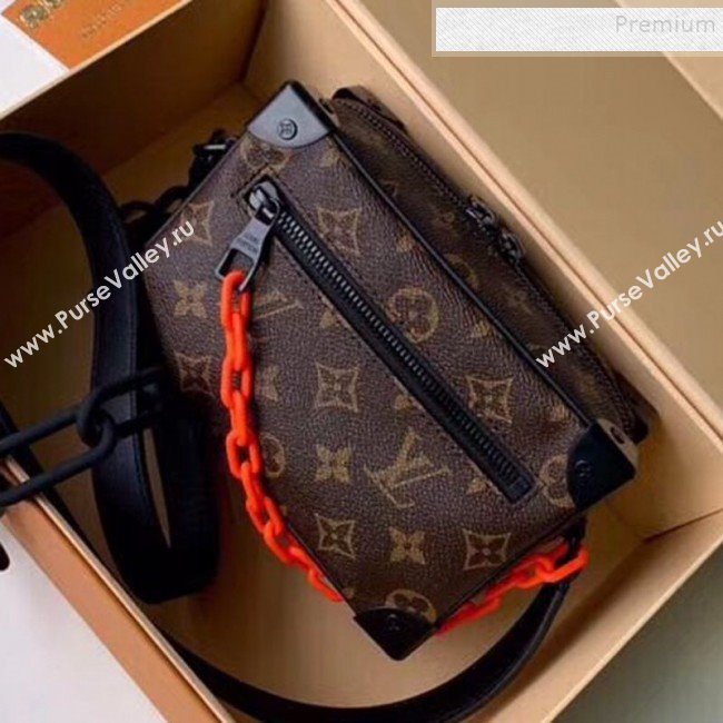 Louis Vuitton Mens Mini Soft Trunk Monogram Canvas Box Shoulder Bag M44480 Coffee 2019 (KIKI-9120413)