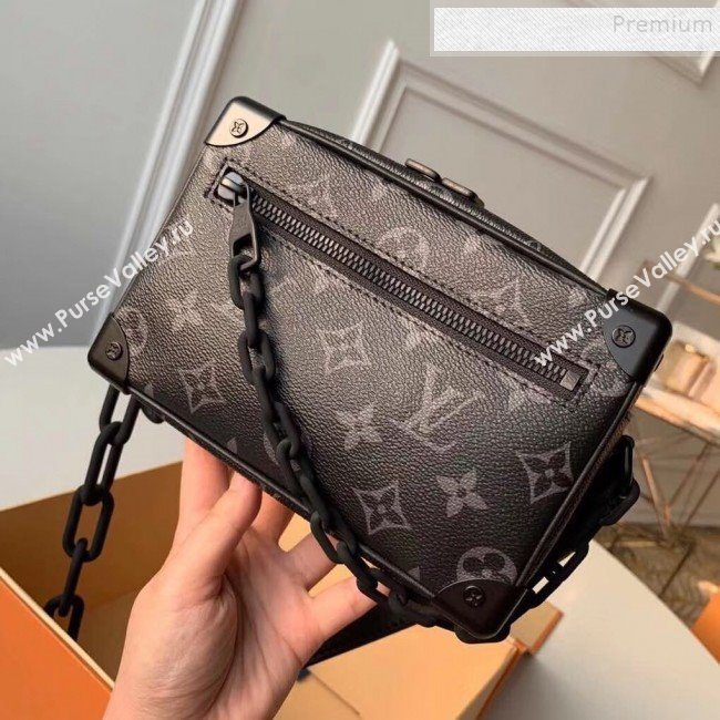 Louis Vuitton Mens Mini Soft Trunk Monogram Canvas Box Shoulder Bag M44480 Black 2019 (KIKI-9120414)