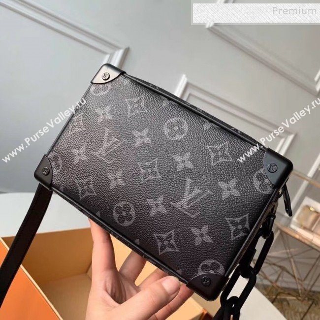 Louis Vuitton Mens Mini Soft Trunk Monogram Canvas Box Shoulder Bag M44480 Black 2019 (KIKI-9120414)