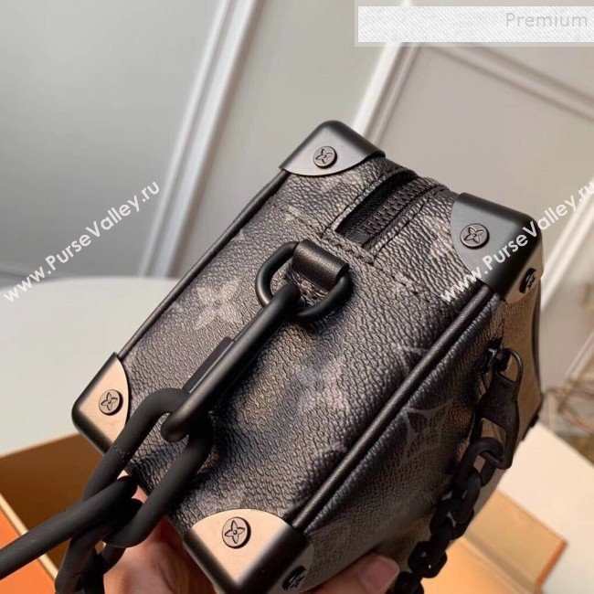 Louis Vuitton Mens Mini Soft Trunk Monogram Canvas Box Shoulder Bag M44480 Black 2019 (KIKI-9120414)