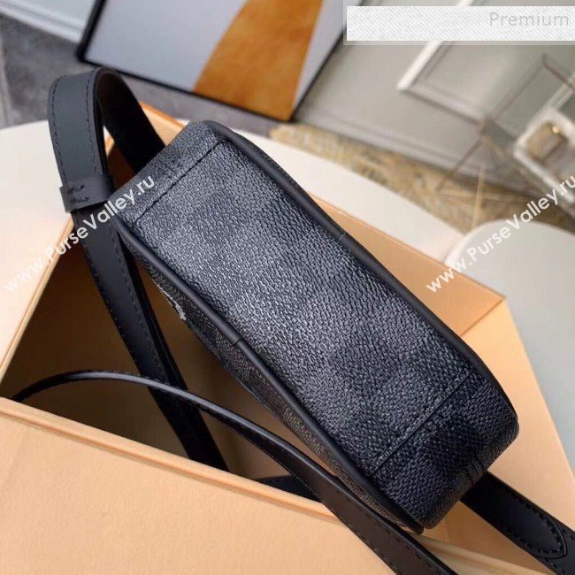 Louis Vuitton Mens Danube Slim PM Map Print Damier Graphite Canvas Shoulder Bag N40239 2019 (KIKI-9120416)