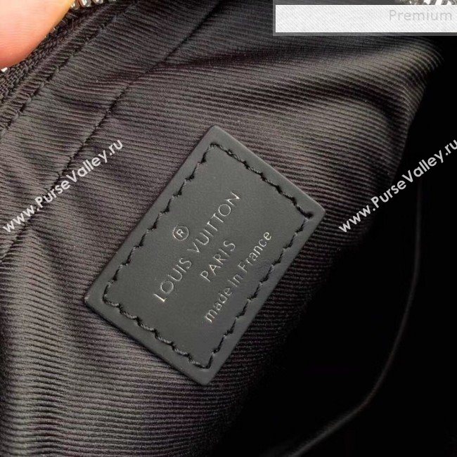 Louis Vuitton Mens Danube Slim PM Map Print Damier Graphite Canvas Shoulder Bag N40239 2019 (KIKI-9120416)