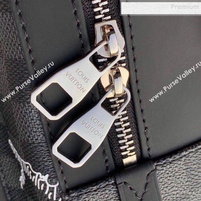 Louis Vuitton Mens osh Backpack Map Print Damier Graphite Canvas N40199 2019 (KIKI-9120419)