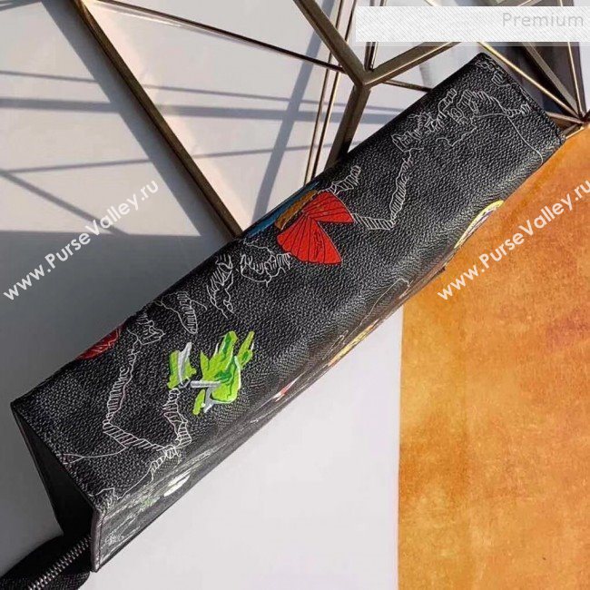 Louis Vuitton Mens Pochette Voyage MM Pouch Map Print Damier Graphite Canvas N41696 2019 (KIKI-9120420)