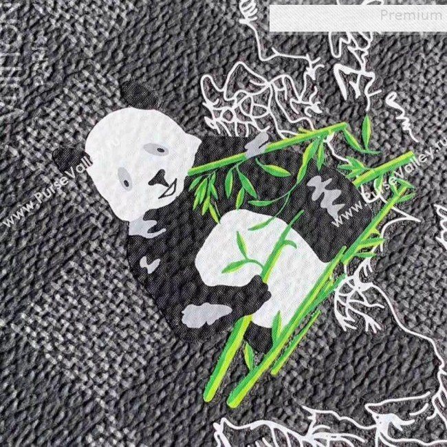 Louis Vuitton Mens Pochette Voyage MM Pouch Map Print Damier Graphite Canvas N41696 2019 (KIKI-9120420)