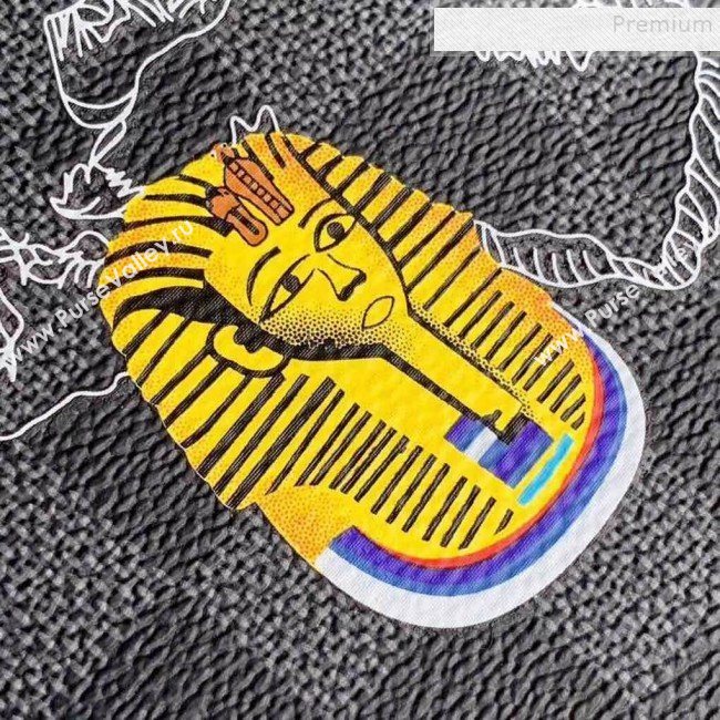 Louis Vuitton Mens Pochette Voyage MM Pouch Map Print Damier Graphite Canvas N41696 2019 (KIKI-9120420)