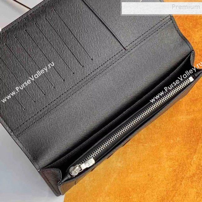 Louis Vuitton Mens Map Print Damier Graphite Canvas Brazza Wallet N62665 2019 (KIKI-9120421)