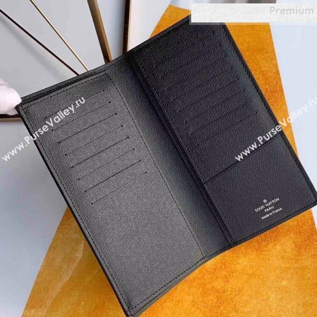 Louis Vuitton Mens Map Print Damier Graphite Canvas Brazza Wallet N62665 2019 (KIKI-9120421)