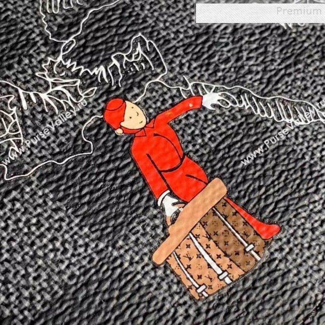 Louis Vuitton Mens Map Print Damier Graphite Canvas Passport Cover N64411 2019 (KIKI-9120422)