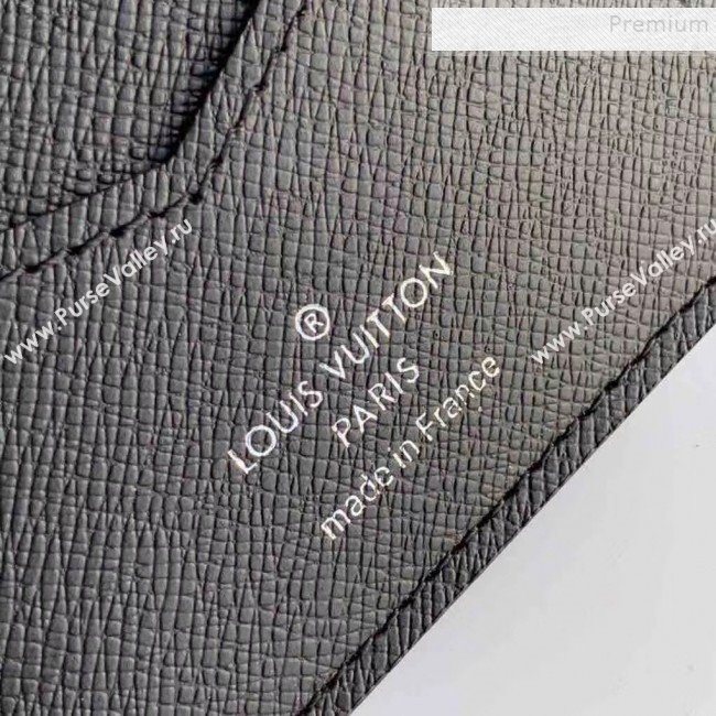 Louis Vuitton Mens Map Print Damier Graphite Canvas Passport Cover N64411 2019 (KIKI-9120422)