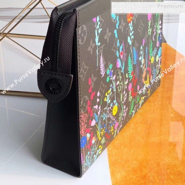 Louis Vuitton Mens Flora Print Monogram Canvas Brazza Wallet M61692 2019 (KIKI-9120424)