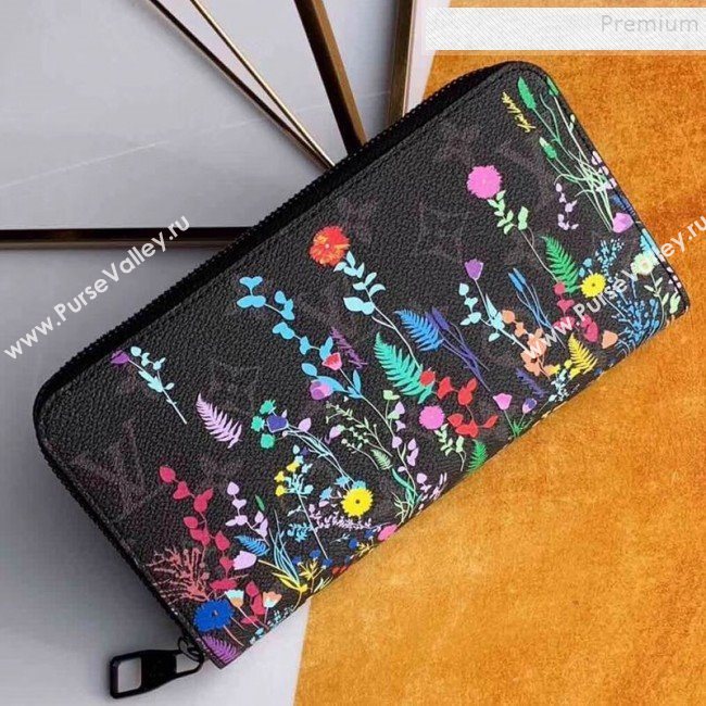 Louis Vuitton Mens Flora Print Monogram Canvas Zippy Wallet M60017 2019 (KIKI-9120425)