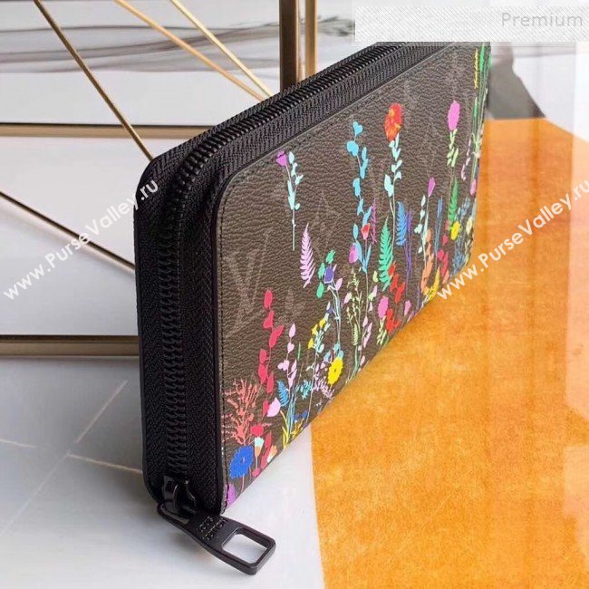 Louis Vuitton Mens Flora Print Monogram Canvas Zippy Wallet M60017 2019 (KIKI-9120425)