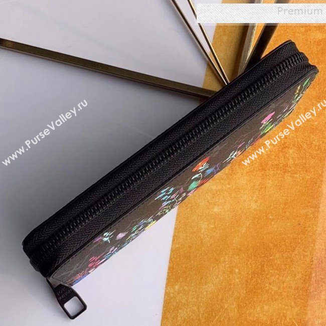 Louis Vuitton Mens Flora Print Monogram Canvas Zippy Wallet M60017 2019 (KIKI-9120425)