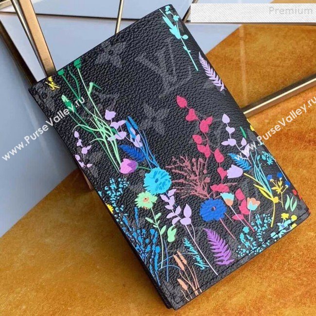 Louis Vuitton Mens Flora Print Monogram Canvas Passport Cover M64411 2019 (KIKI-9120426)