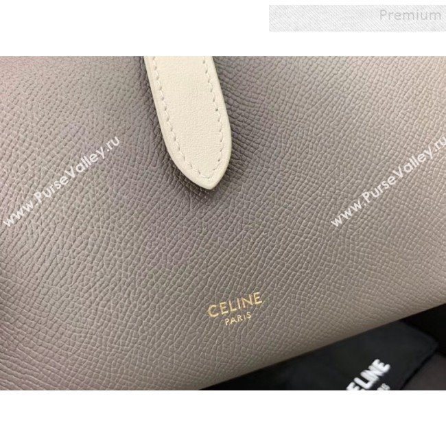 Celine Strap Grained Calfskin Wallet Grey 01 2019 (JQ-9120446)