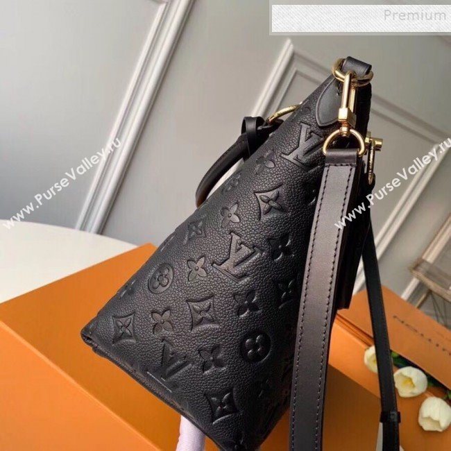 Louis Vuitton V Tote MM Embossed Monogram Leather M44422 Black 2019 (KIKI-9120703)