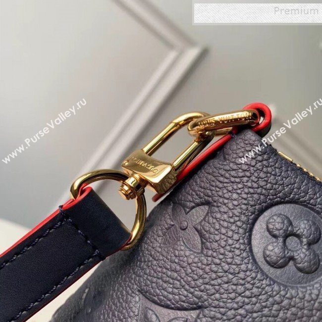 Louis Vuitton V Tote MM Embossed Monogram Leather M44397 Navy Blue 2019 (KIKI-9120702)