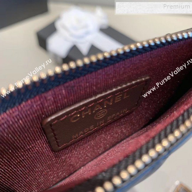 Chanel Quilted Lambskin Zipped Classic Card Holder AP0767 Black/Gold 2019 (KAIS-9120204)