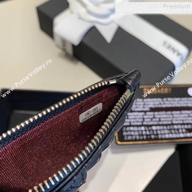 Chanel Quilted Lambskin Zipped Classic Card Holder AP0767 Black/Gold 2019 (KAIS-9120204)